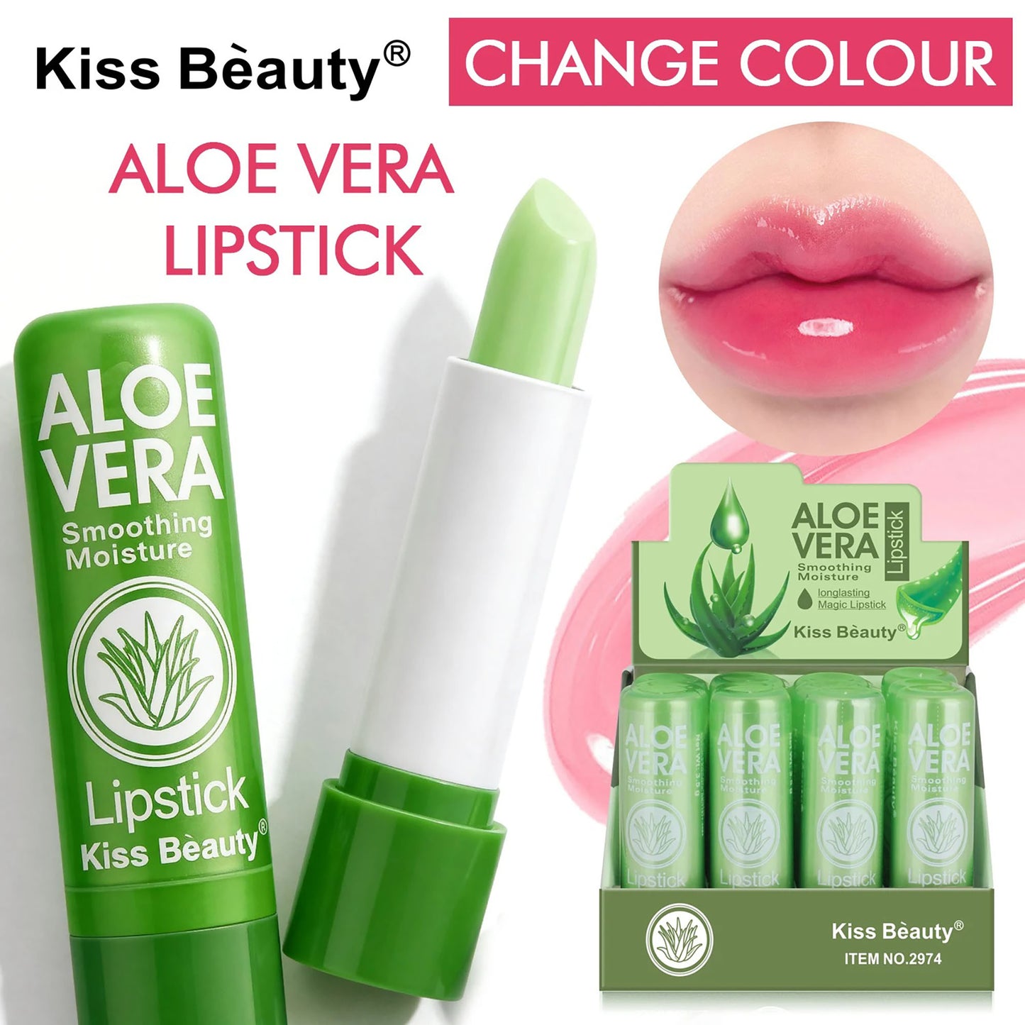Aloe Vera Moisture Color Changing Lip Balm Lipstick 02974
