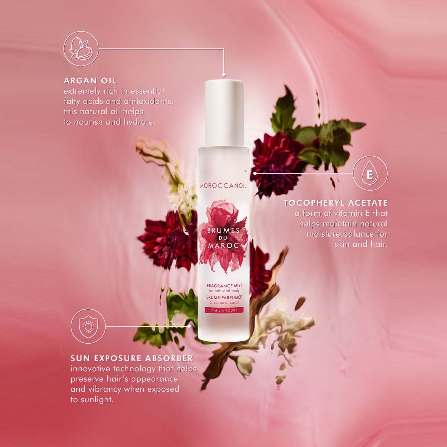 Moroccanoil Brumes Du Maroc Fragrance Mist 3oz Dahlia Rouge