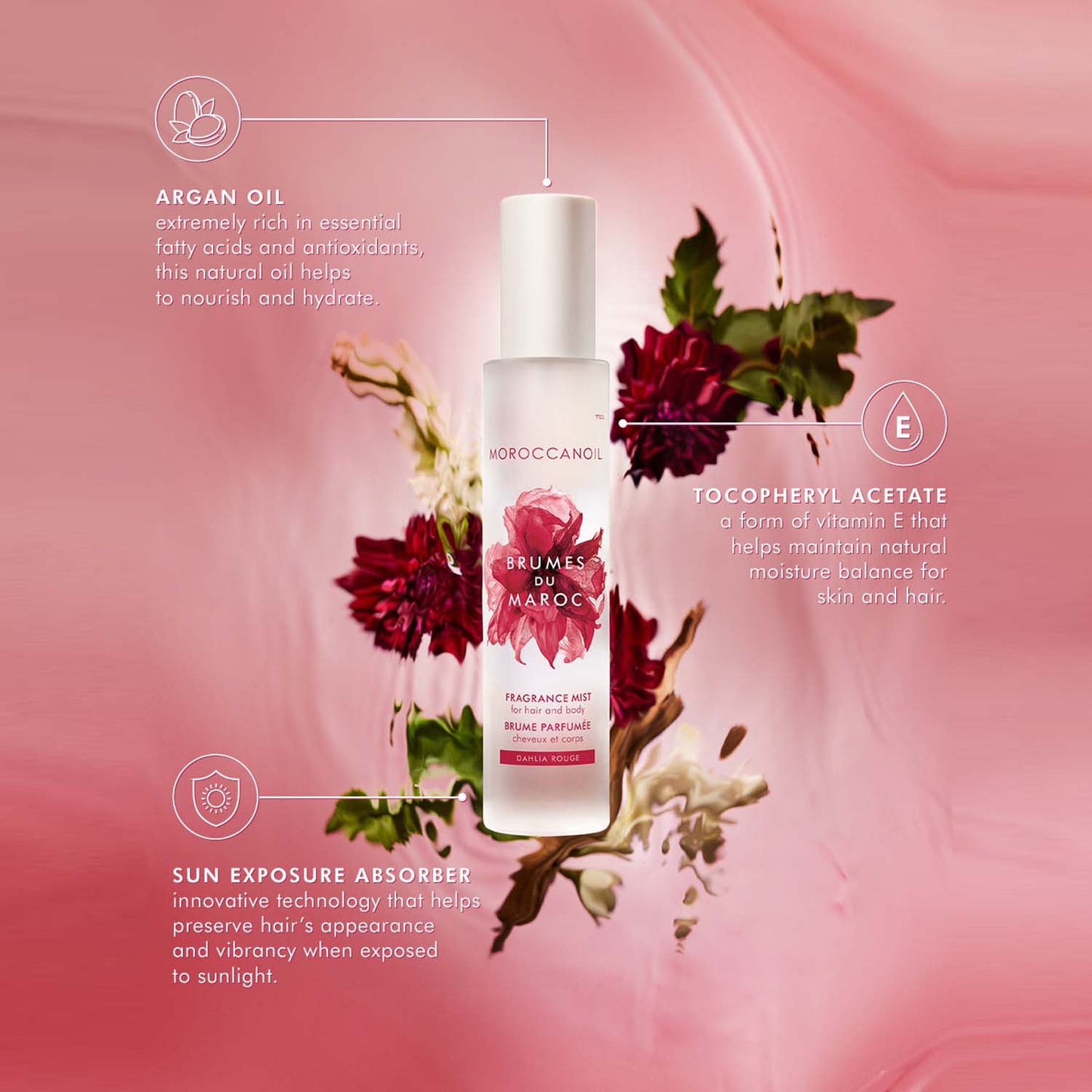Moroccanoil Brumes Du Maroc Fragrance Mist 3oz Dahlia Rouge