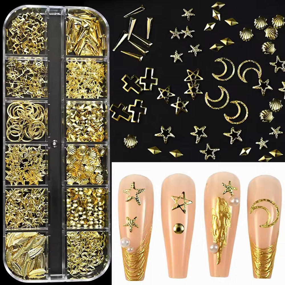 Nail Art Decorations Metal Gold 30513