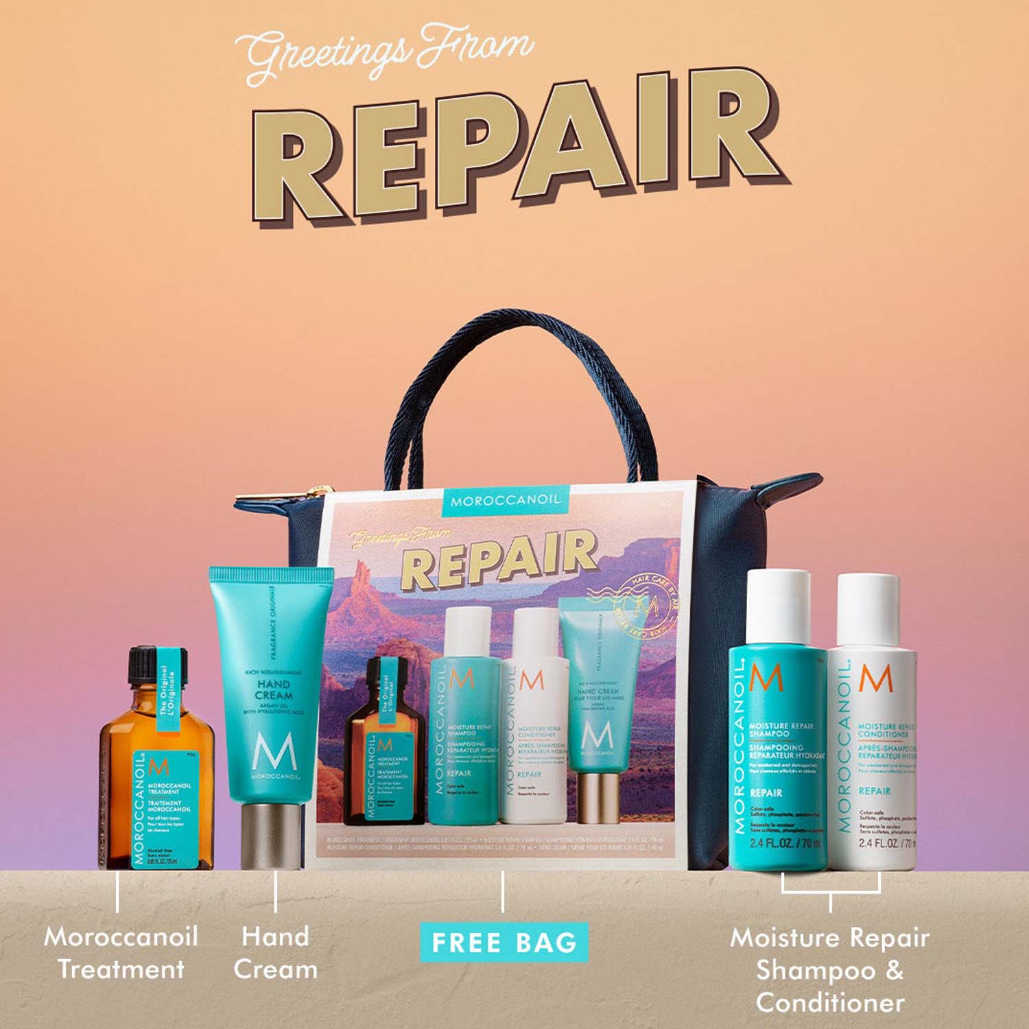 Moroccanoil Repair Travel Set 4pk XD250 31533
