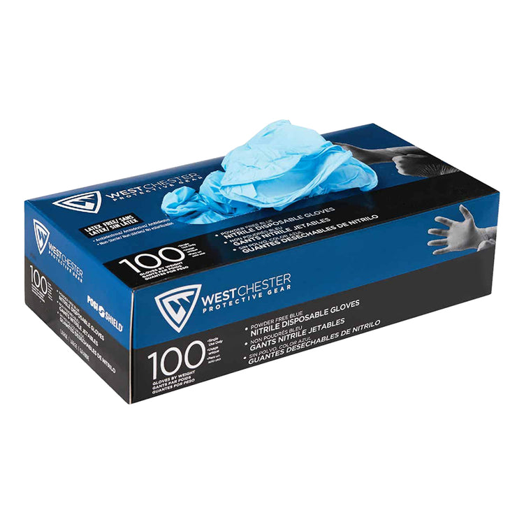 WestChester Nitrile Diposable Gloves Blue 100pcs Small 35156
