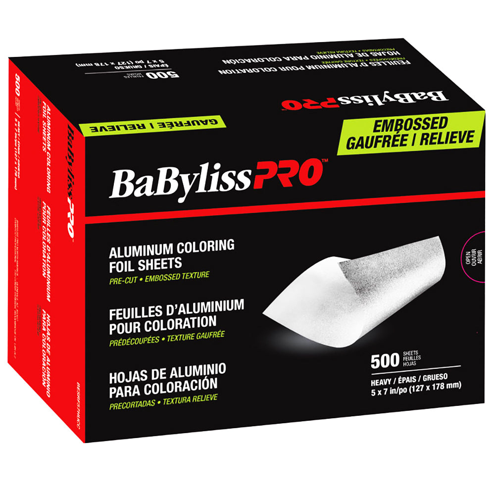 BaBylissPRO Feuilles d'aluminium gaufrées 500 unités fortes BESRF57HUCC