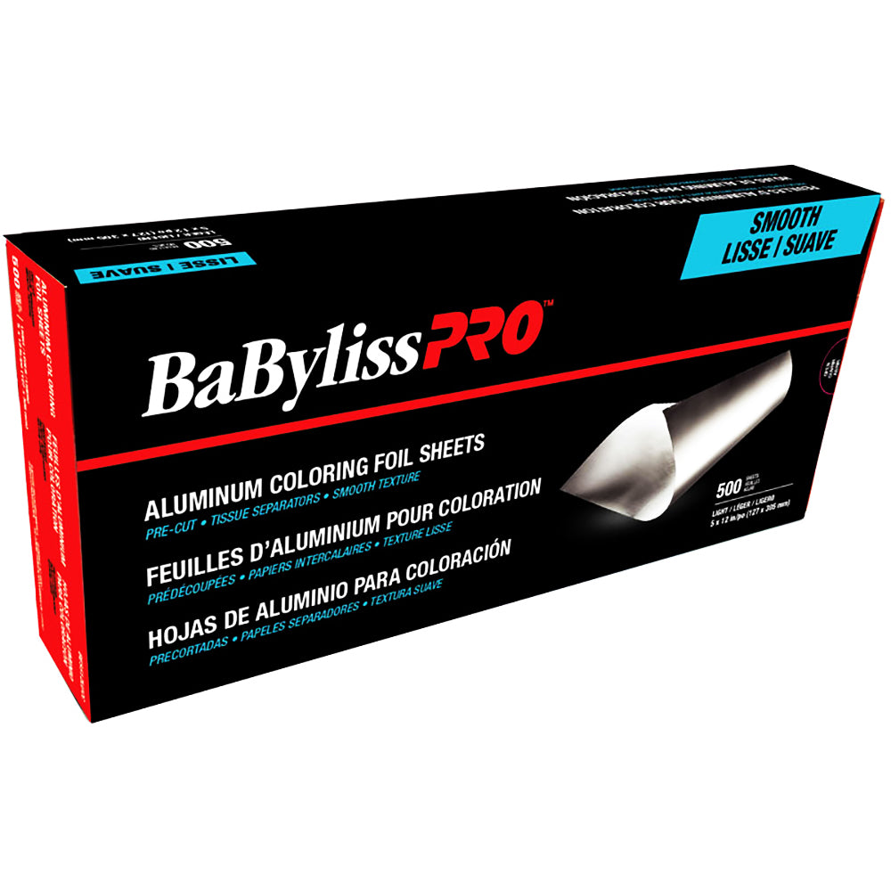 BaBylissPRO Smt Al.Papier Alu Coloration 500 feuilles 5x12" LightBES512LUCC