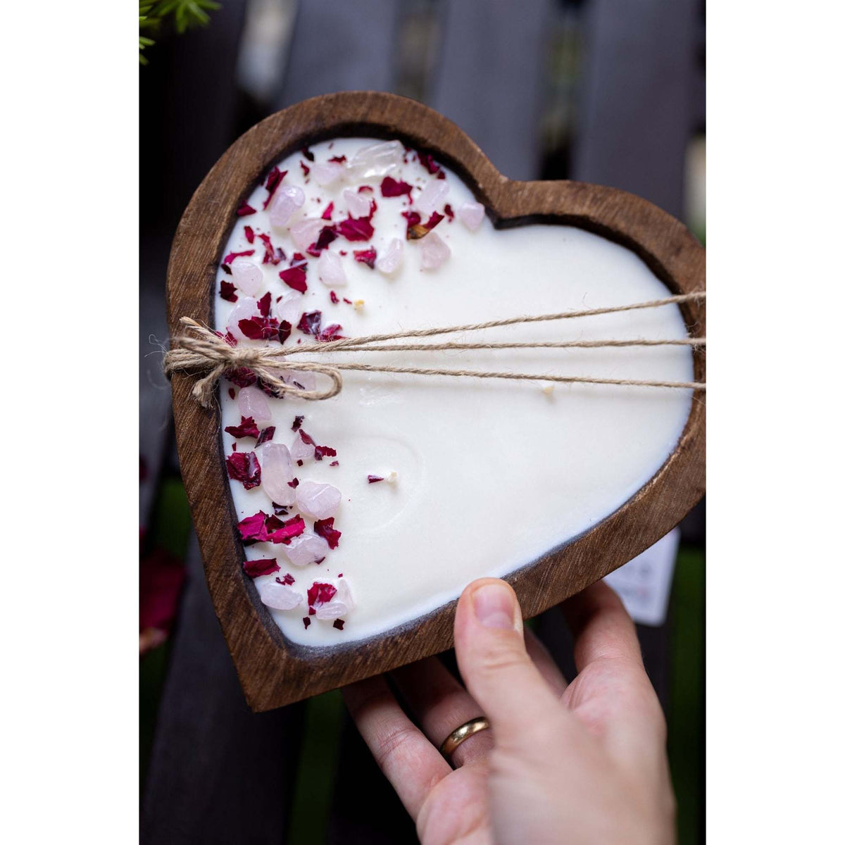 Heart Wood Dough Bowl Candle - Cranberry & Orange 37503