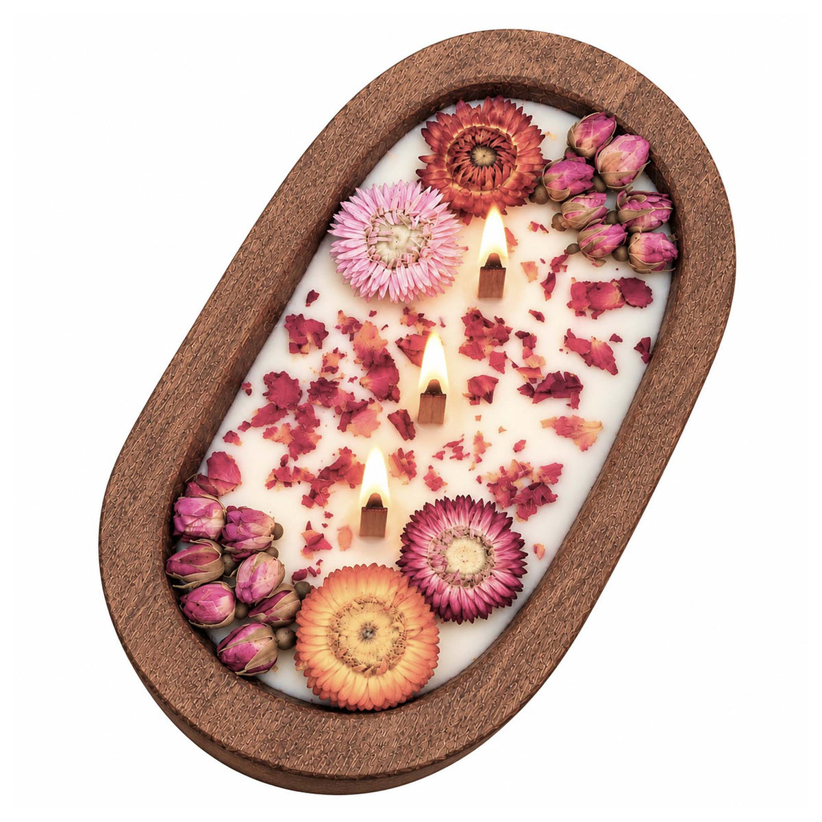 Dough Bowl 3 Wood Wick Candle - Magnolia & Peony 37508