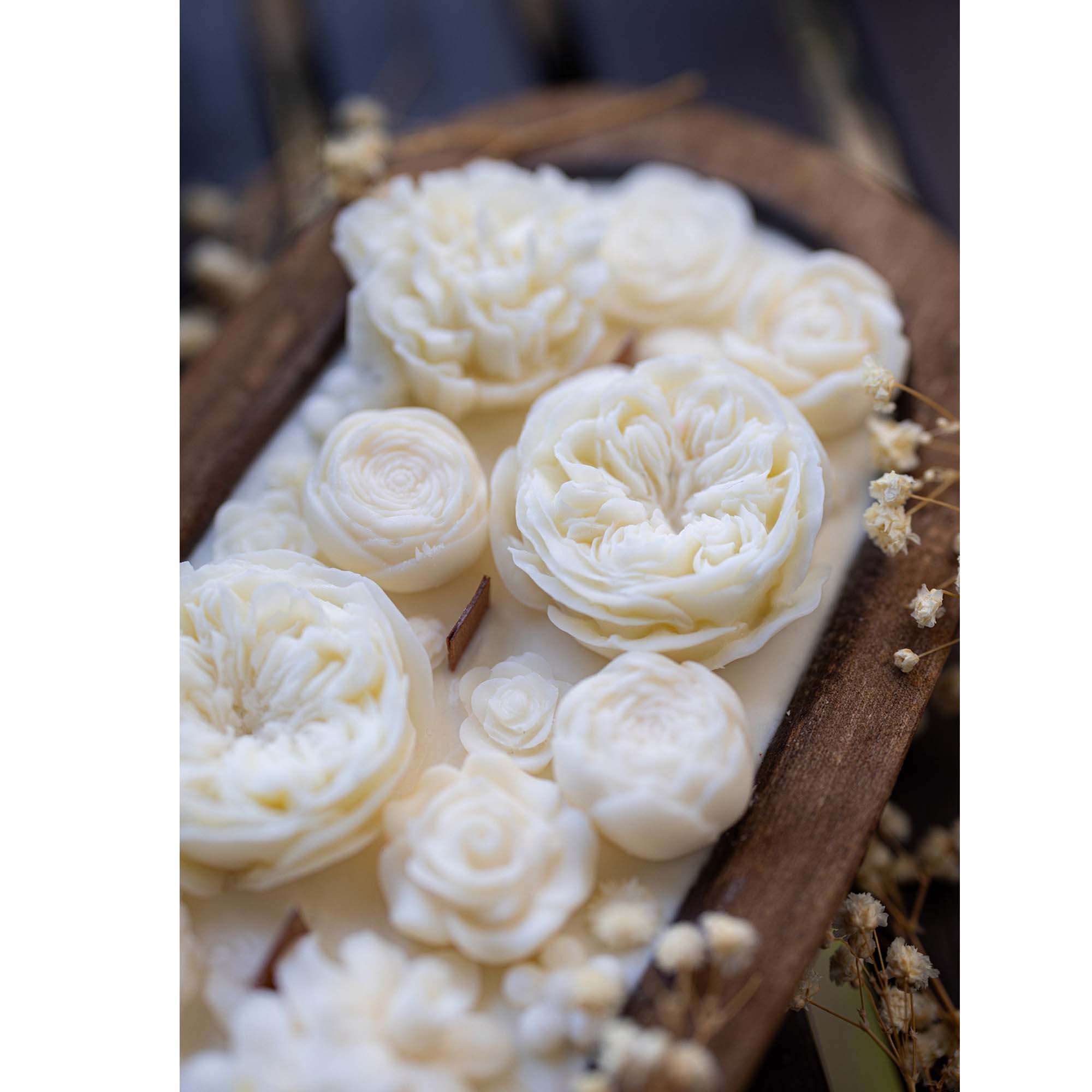 Flowers Dough Bowl Candle - White Oak & Vanilla 37512