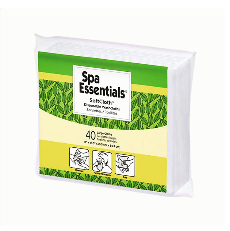 Spa Essentials SoftCloth Multi-Uses Washcloths 40pack #48929