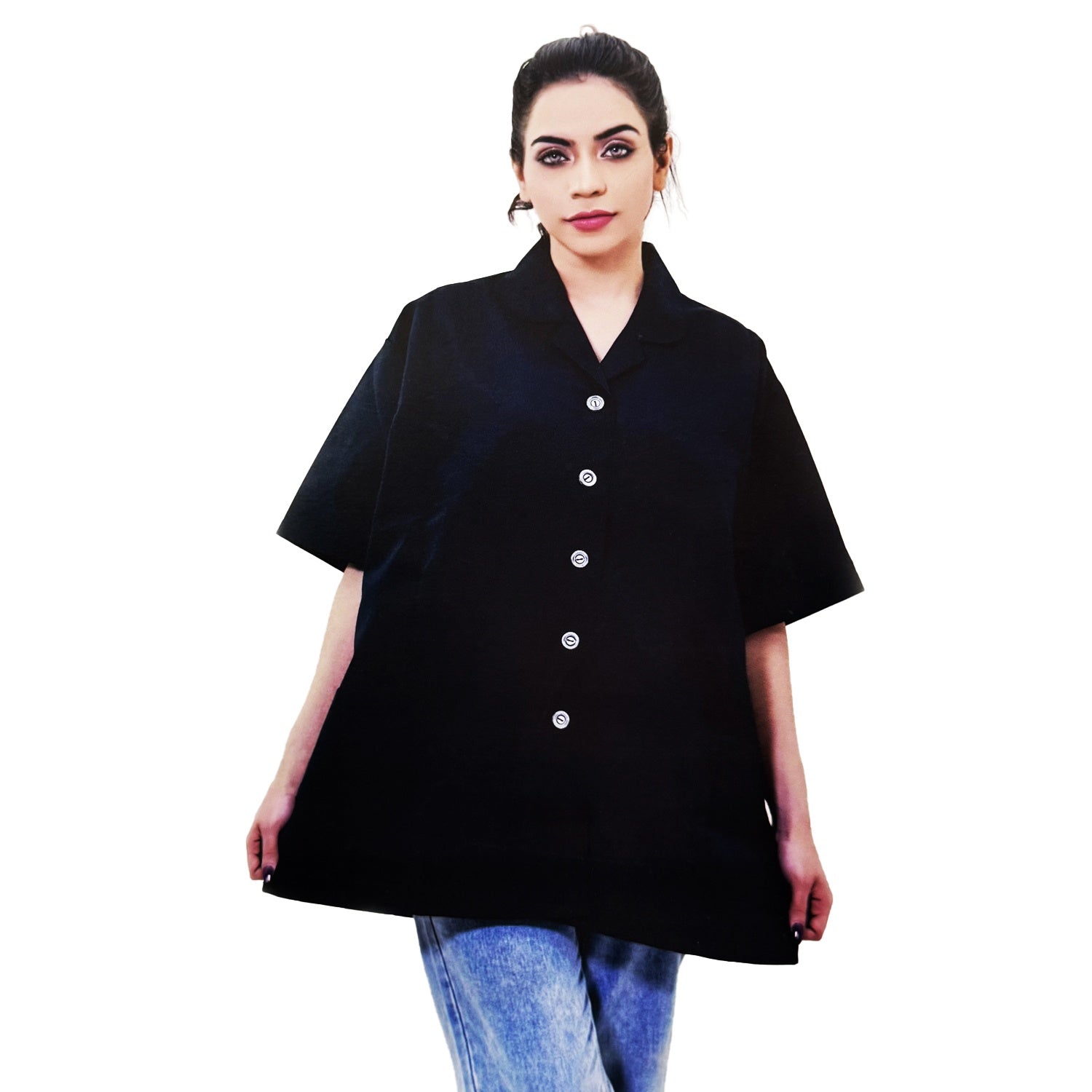 Silver Star Lab Coat Black SS-005 XS 50139