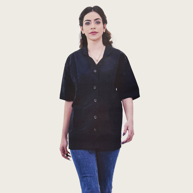 Silver Star Lab Coat Black SS-002 XS 50146