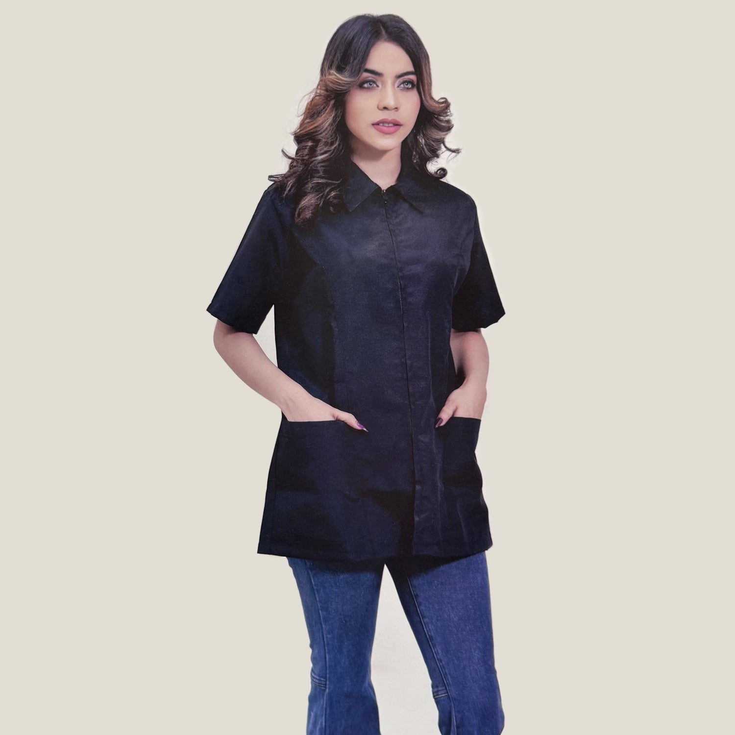 Silver Star Lab Coat Black SS-001 XL 50163