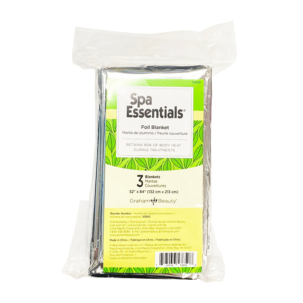 Graham Spa Essentials Foil Blanket 52"x84" 3-pack #53650