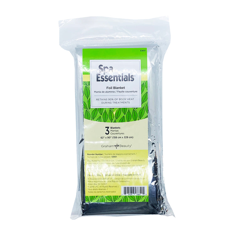 Graham Spa Essentials Foil Blanket 62" x 90" 3PK 53651