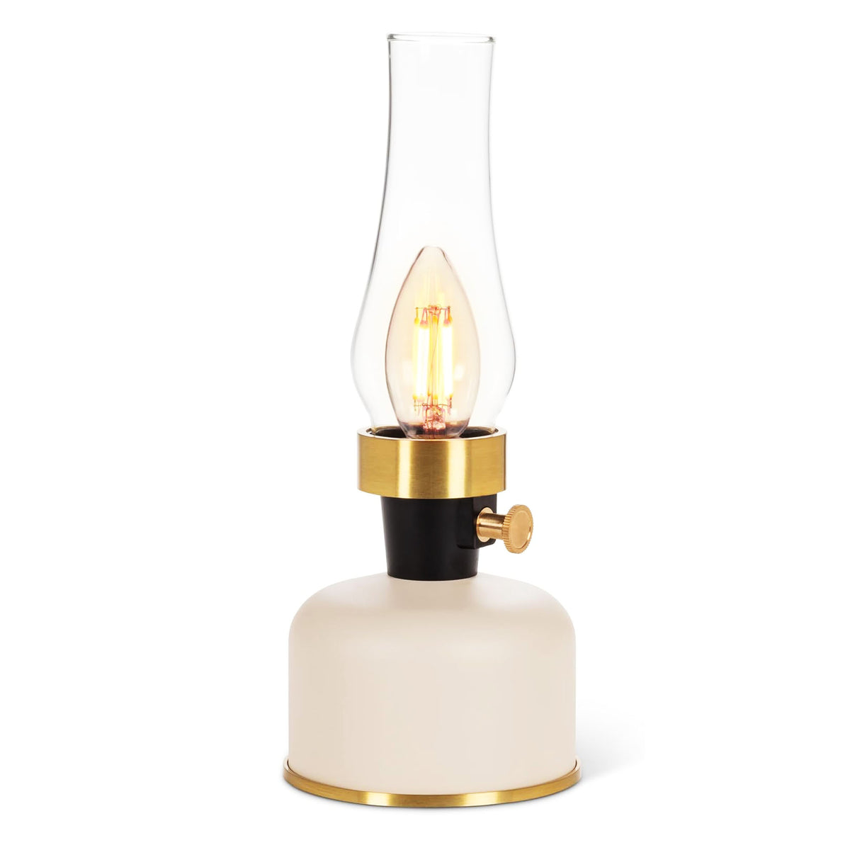 Abbott Lantern LED Lamp with Chimney 10.5"H - Ivory 54679