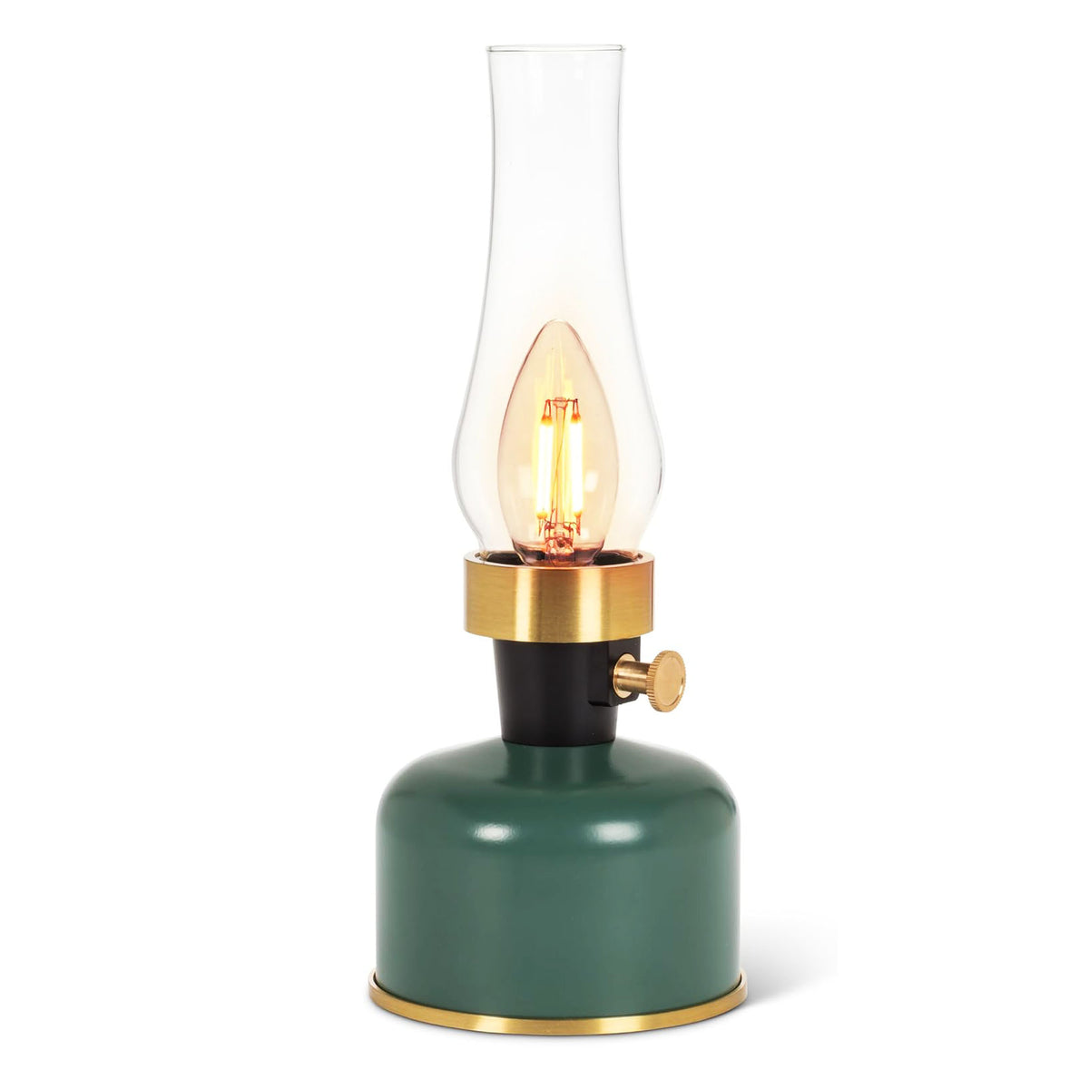 Abbott Lantern LED Lamp with Chimney 10.5"H - Green 54680