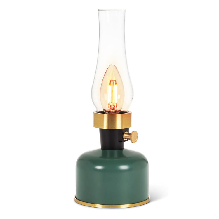 Abbott Lantern LED Lamp with Chimney 10.5"H - Green 54680