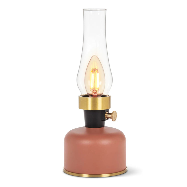 Abbott Lantern LED Lamp with Chimney 10.5"H Terracotta 55484
