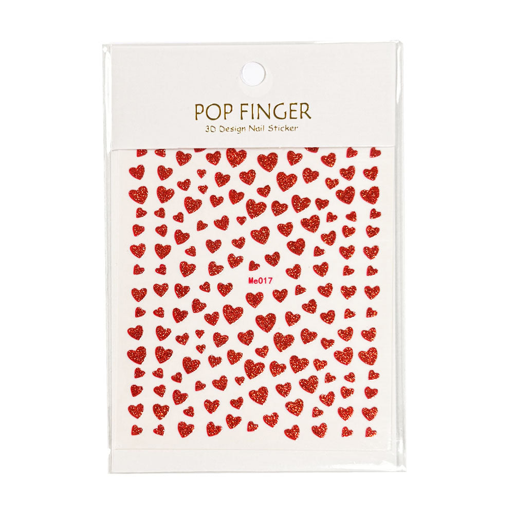 Autocollants 3D Love Heart pour Nail Art, tailles mixtes 60630
