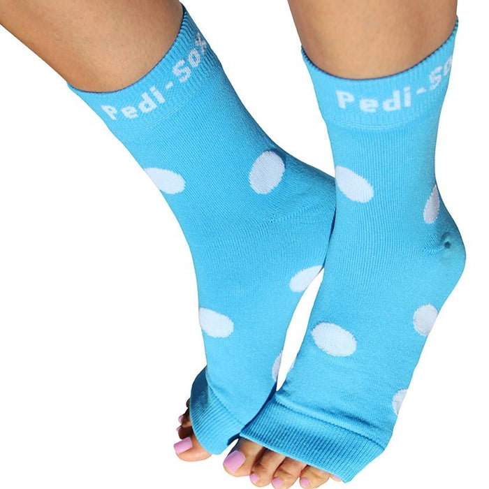 California Pedi-Sox Chấm bi xanh/trắng đáng yêu PSL-611