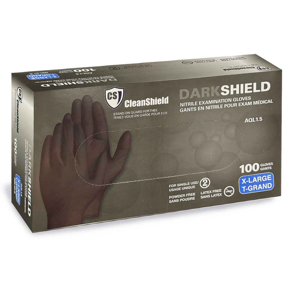 Găng tay y tế Nitrile CleanShield màu đen 100 chiếc XL 140BLK