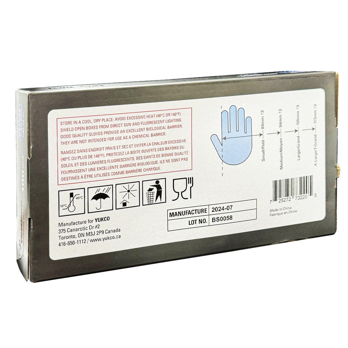 Găng tay y tế Nitrile CleanShield màu đen 100 chiếc XL 140BLK