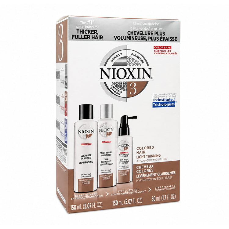 Nioxin 3 Cheveux Colorés Affinés Léger Kit B/Hydratation 05103