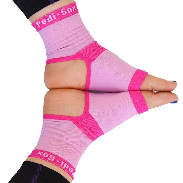 Hạnh phúc với vớ bàn chân Pedi-Sox không có giày/Viền Hồng-Hồng PSB-803