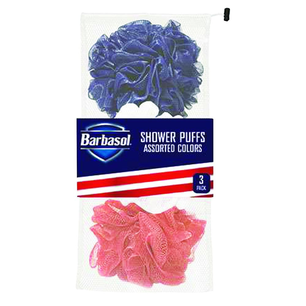 Barbasol 3PK Shower Puffs CBG1-1011-BLU 84357