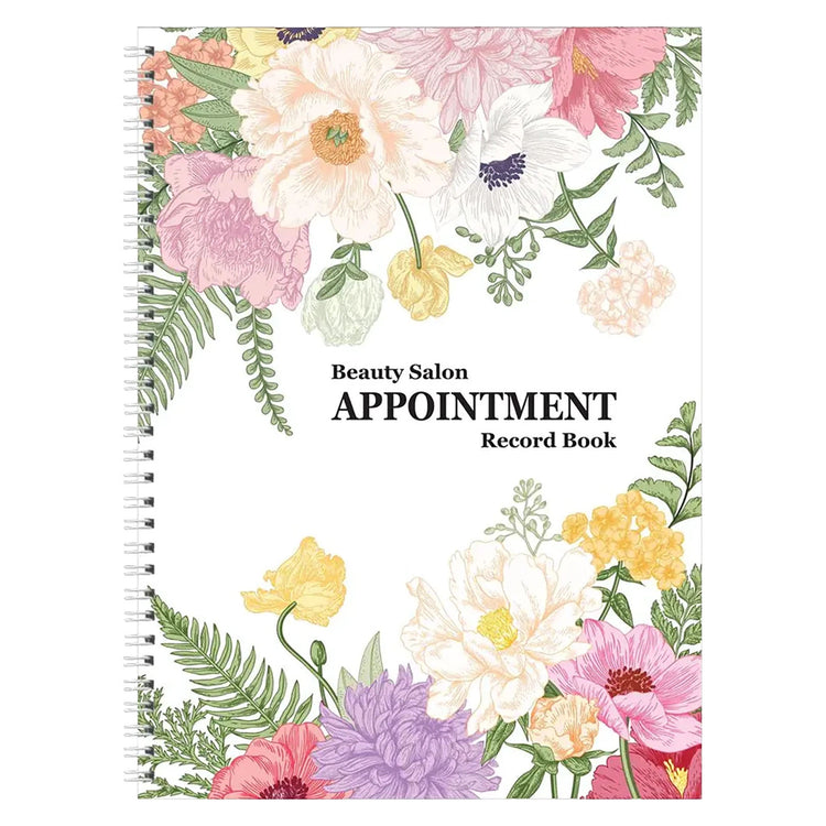 Deluxe Salon Appointment Book - 4 Column Flower AB114