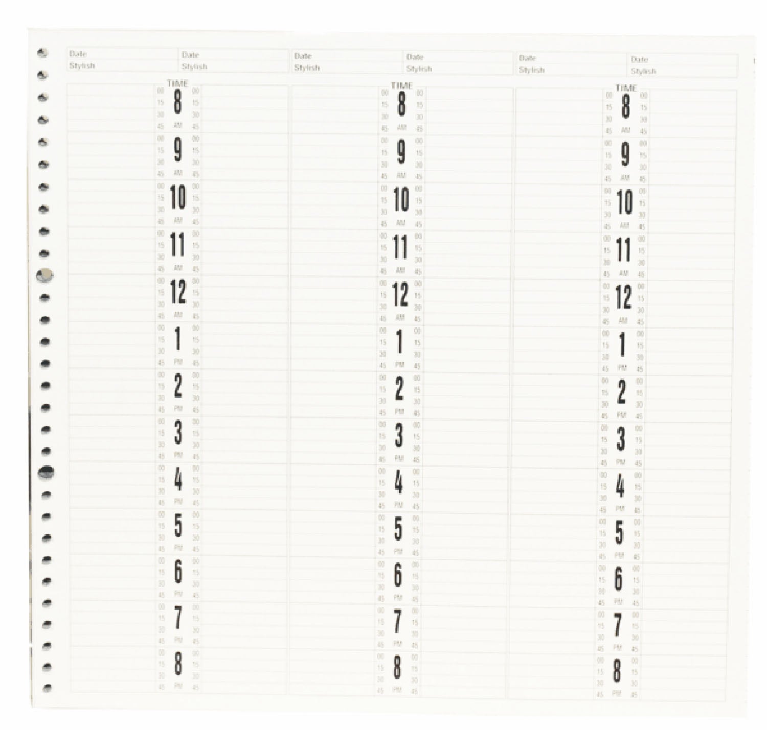 Daniel Stone 6-Column Appointment Book Refill 200Pgs AB226R