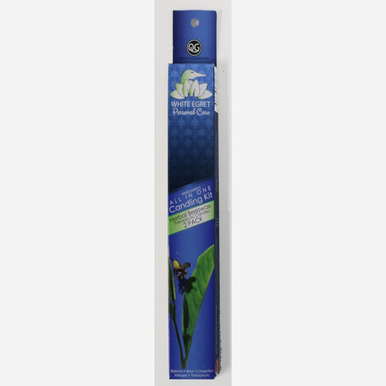 White Egret Herbal Beeswax Candles 1/2", 2Pk HBE2PK #03298