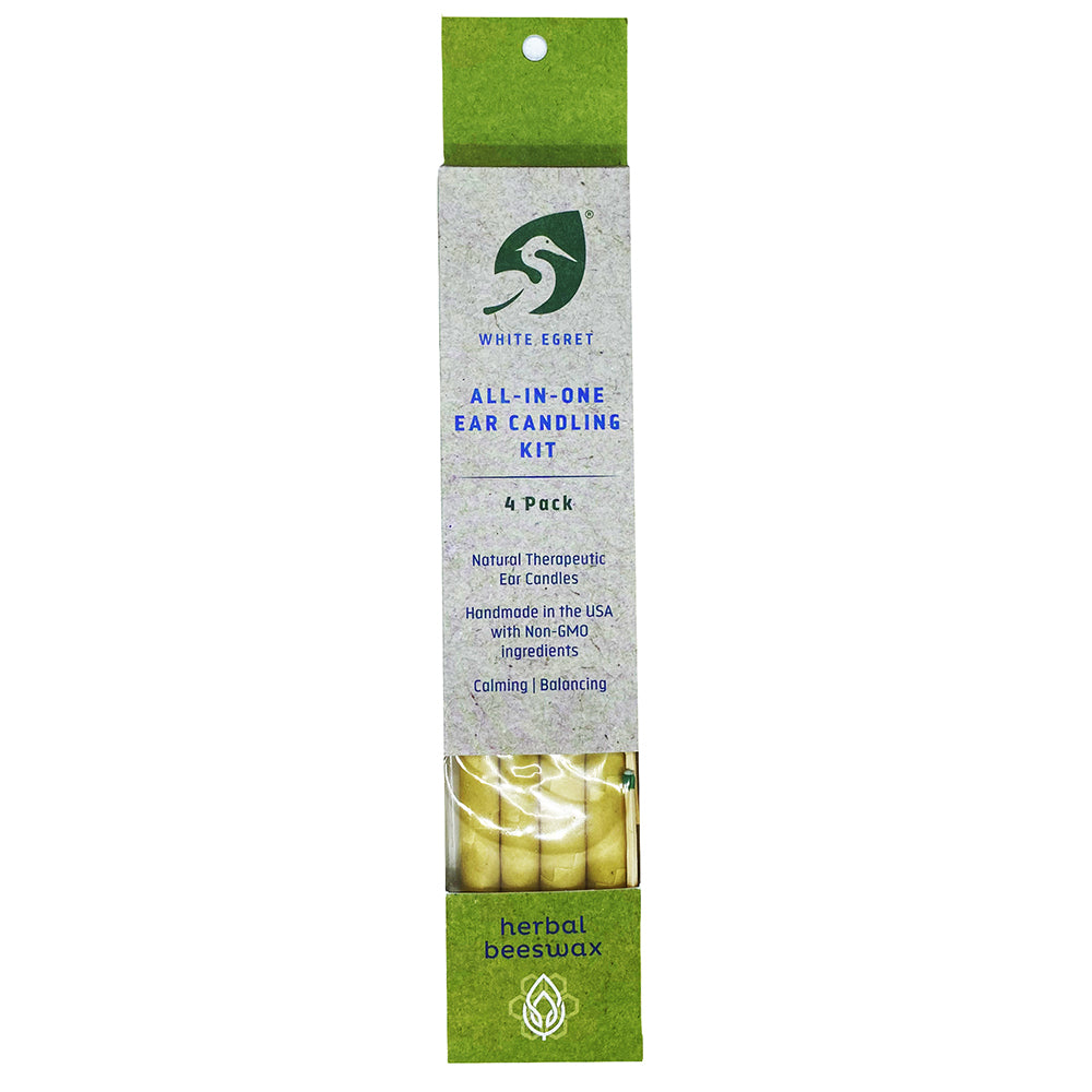 White Egret Herbal Beeswax Candles 1/2", 4Pk HBE4PK #02113