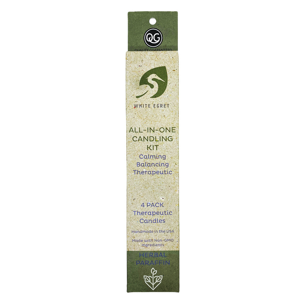 White Egret Herbal Paraffin Candles 1/2", 4Pk HER4PK #02125