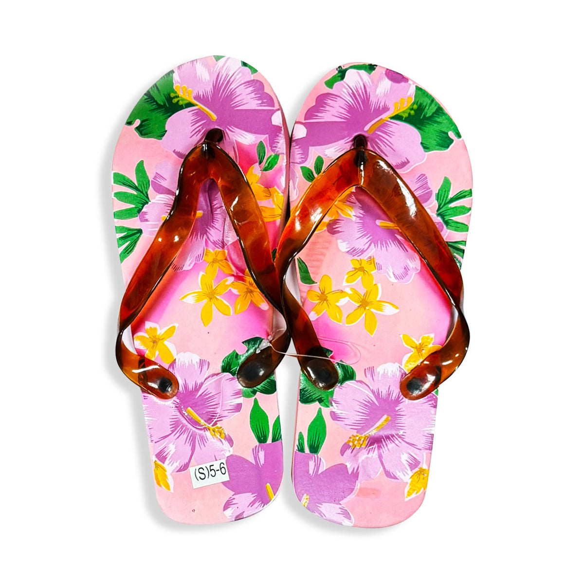 Flower Design Flat Top Sandal Small Size 5-6 FT480B-S 00480
