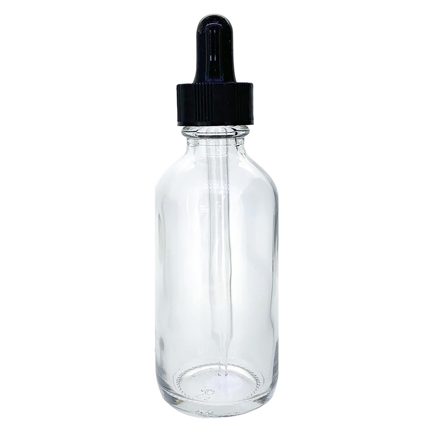 Glass Dropper Bottles 2 oz - Clear 4310C