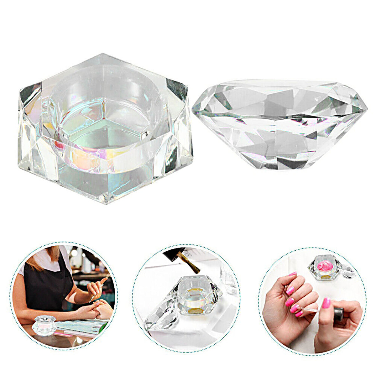 Hũ pha lê kiểu kim cương trắng CJ-DW 04800