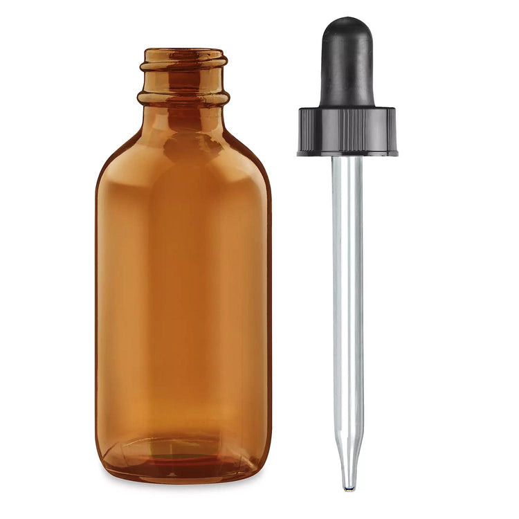 Glass Dropper Bottles 4 oz - Amber 43110