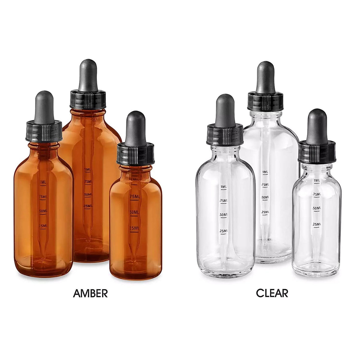 Bouteilles compte-gouttes en verre 4 oz - Ambre 43110