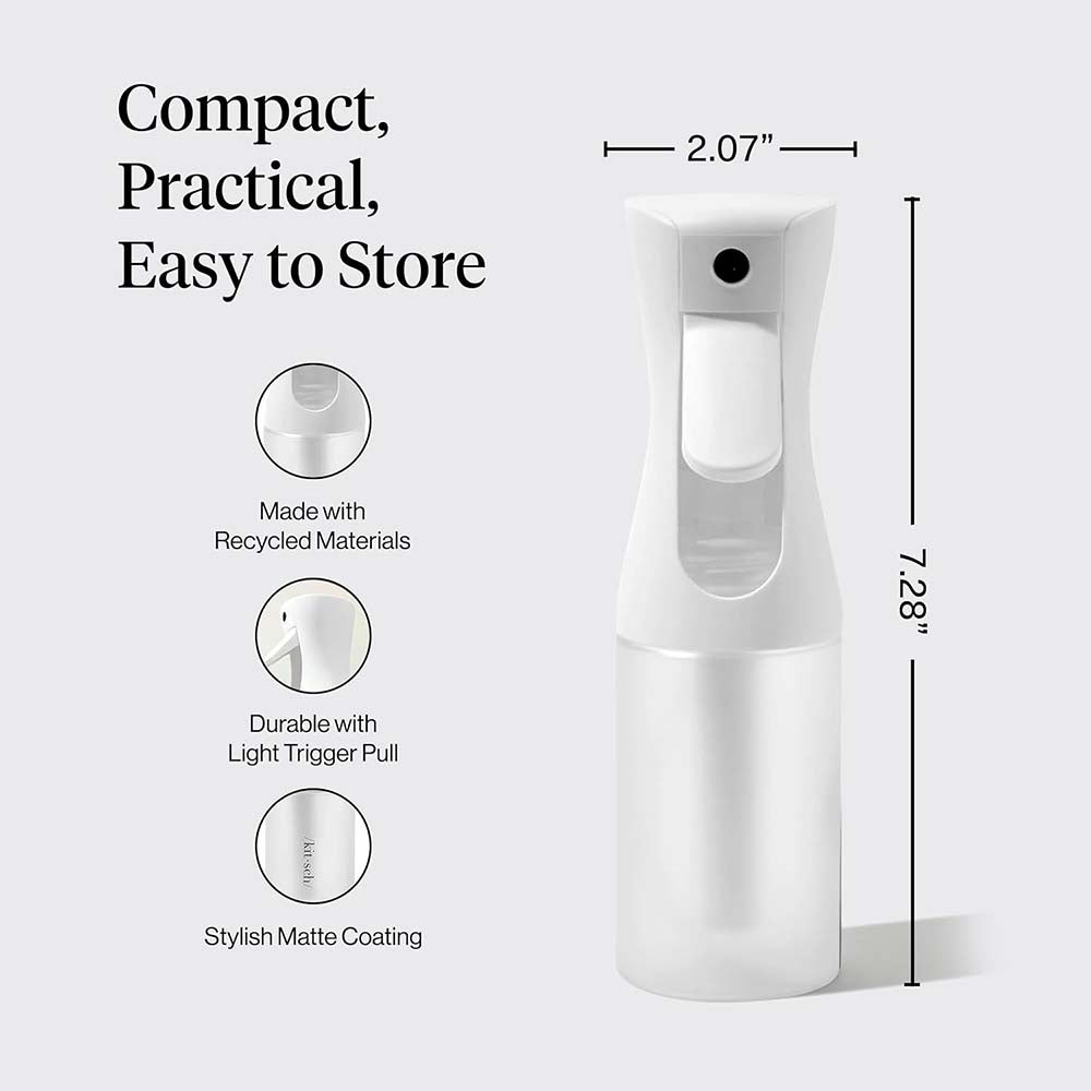 KITSCH Recycled Plastic Continuous Spray Bottle White 56481
