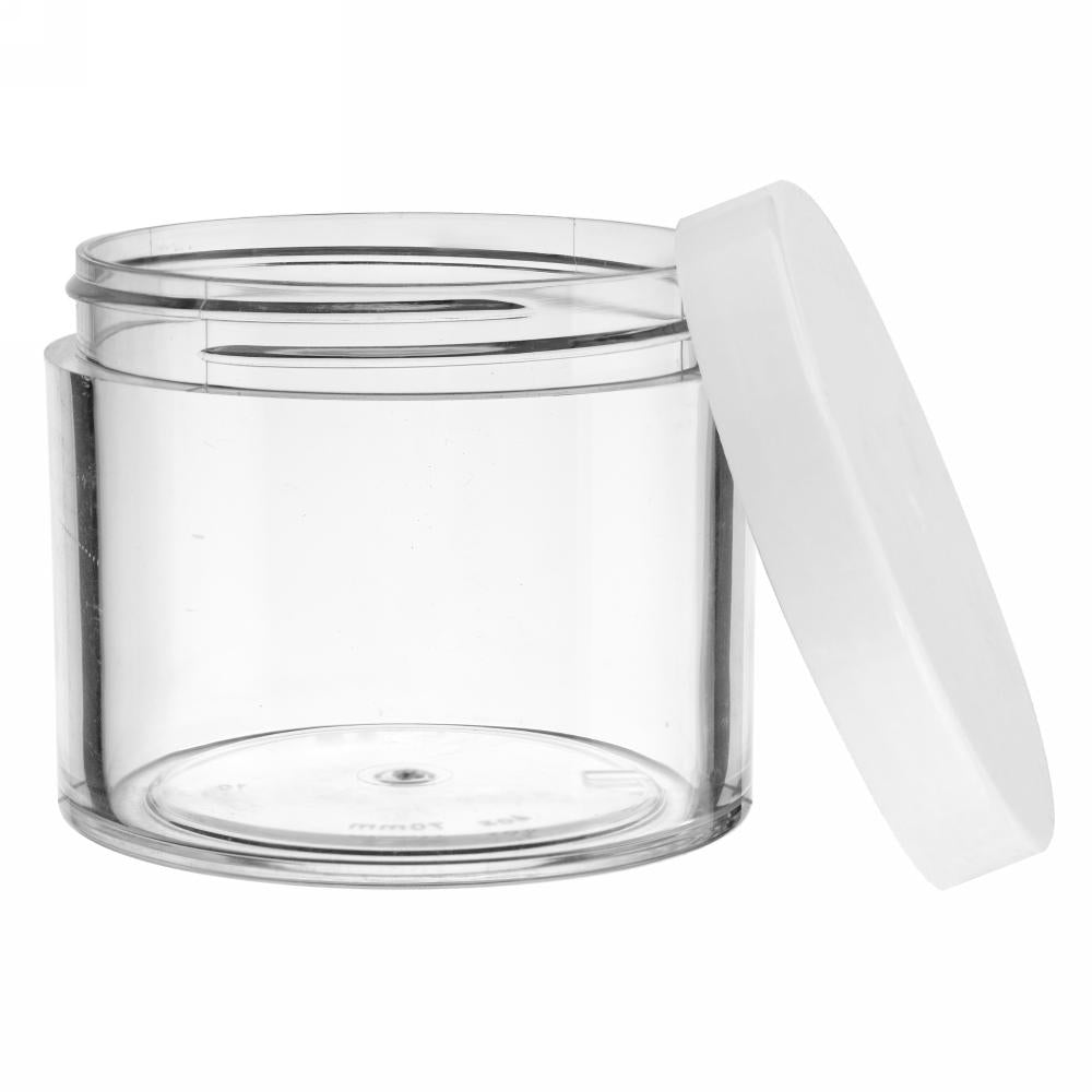 Hũ tròn Berkeley PS thành dày trong suốt nắp trắng 120ml BJ314WH