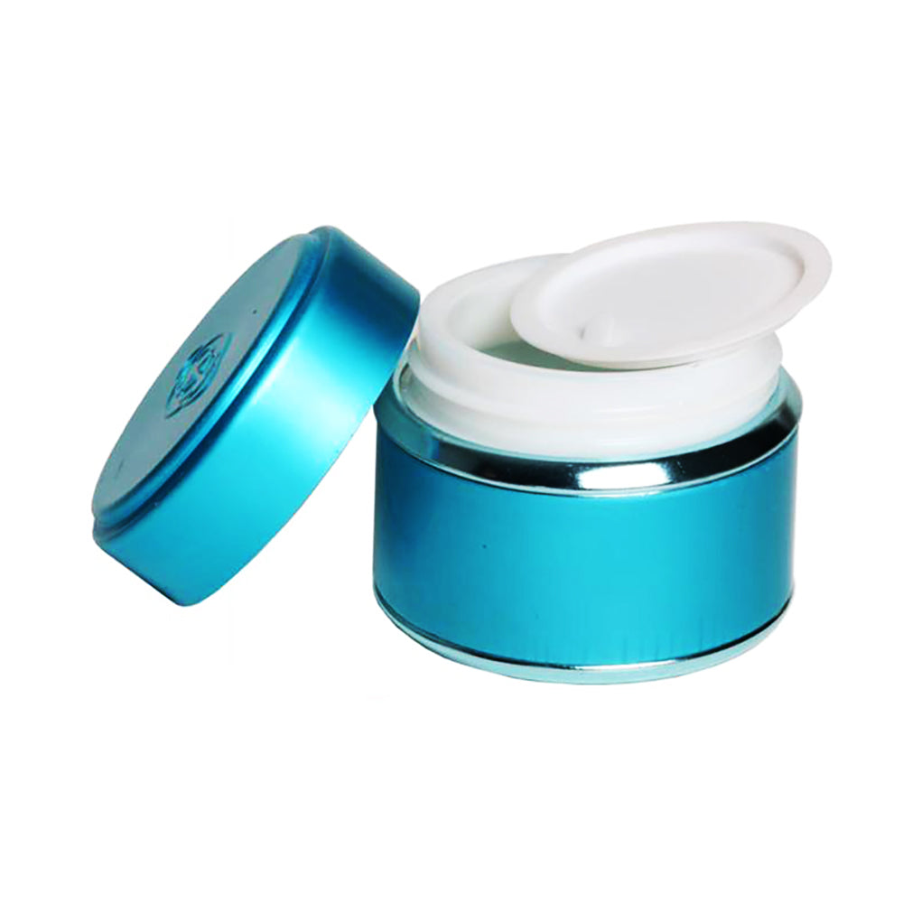 Berkeley Aluminum Cladded Glass Jars Light Blu 2 oz BT131-BL