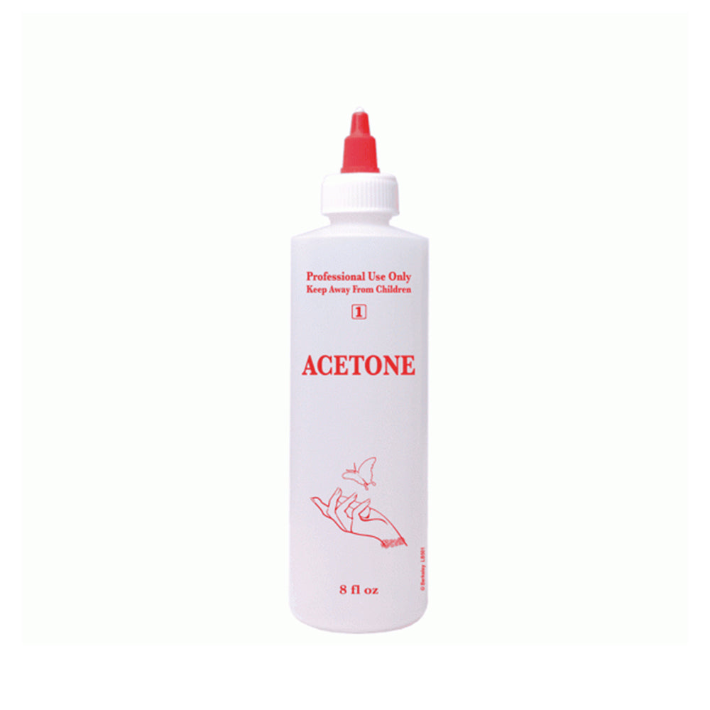 8oz Labeled Bottle With Cap - Acetone - LB501