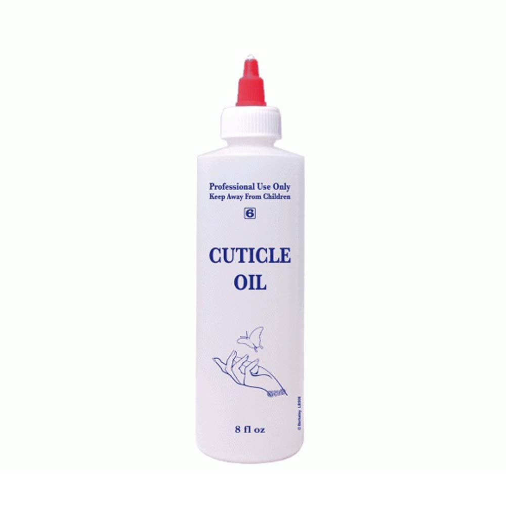 8oz Labeled Bottle With Cap - Cuticle Oil - LB506