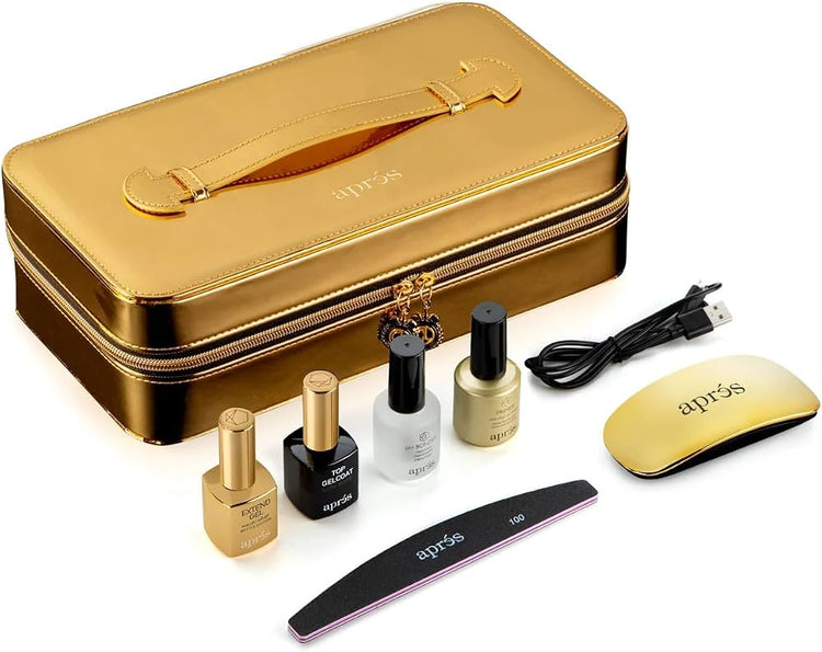 Apres New Gel-X System Set W/Gold Patent Lth Case APGXSET-CP