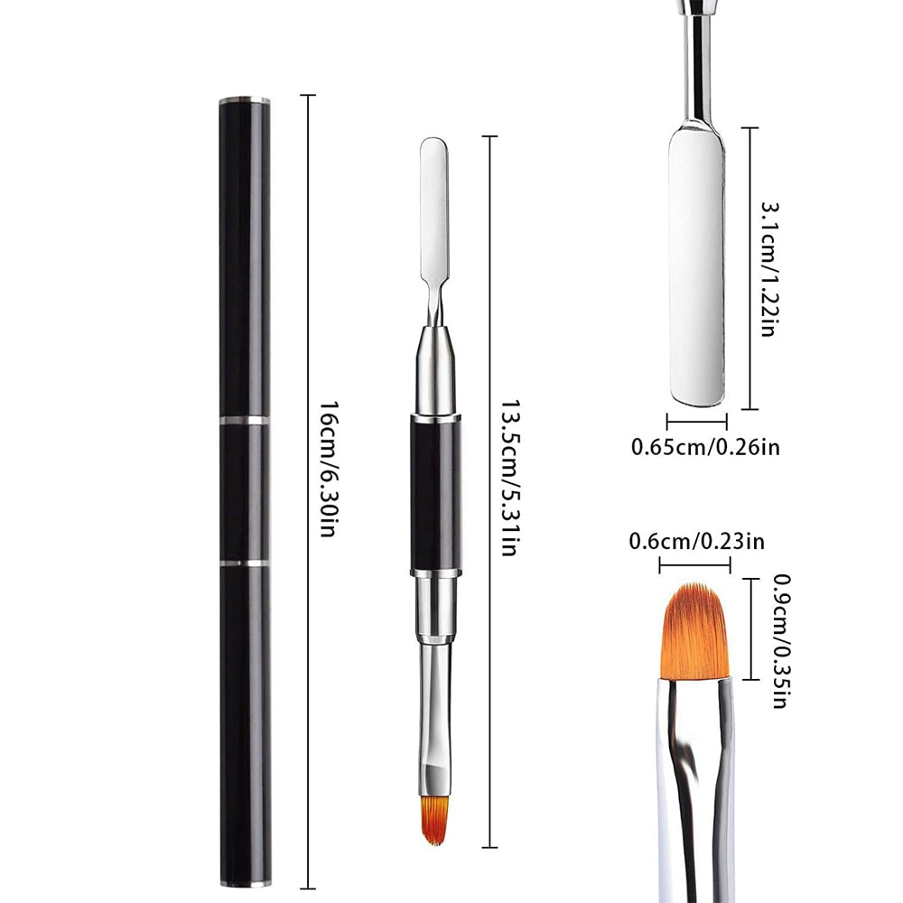 Pinceau Sél. Gel Poly Double Embout 2 EN 1 Design 00274