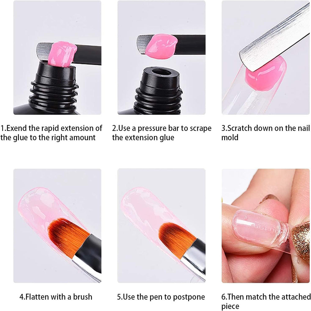 Pinceau Sél. Gel Poly Double Embout 2 EN 1 Design 00274