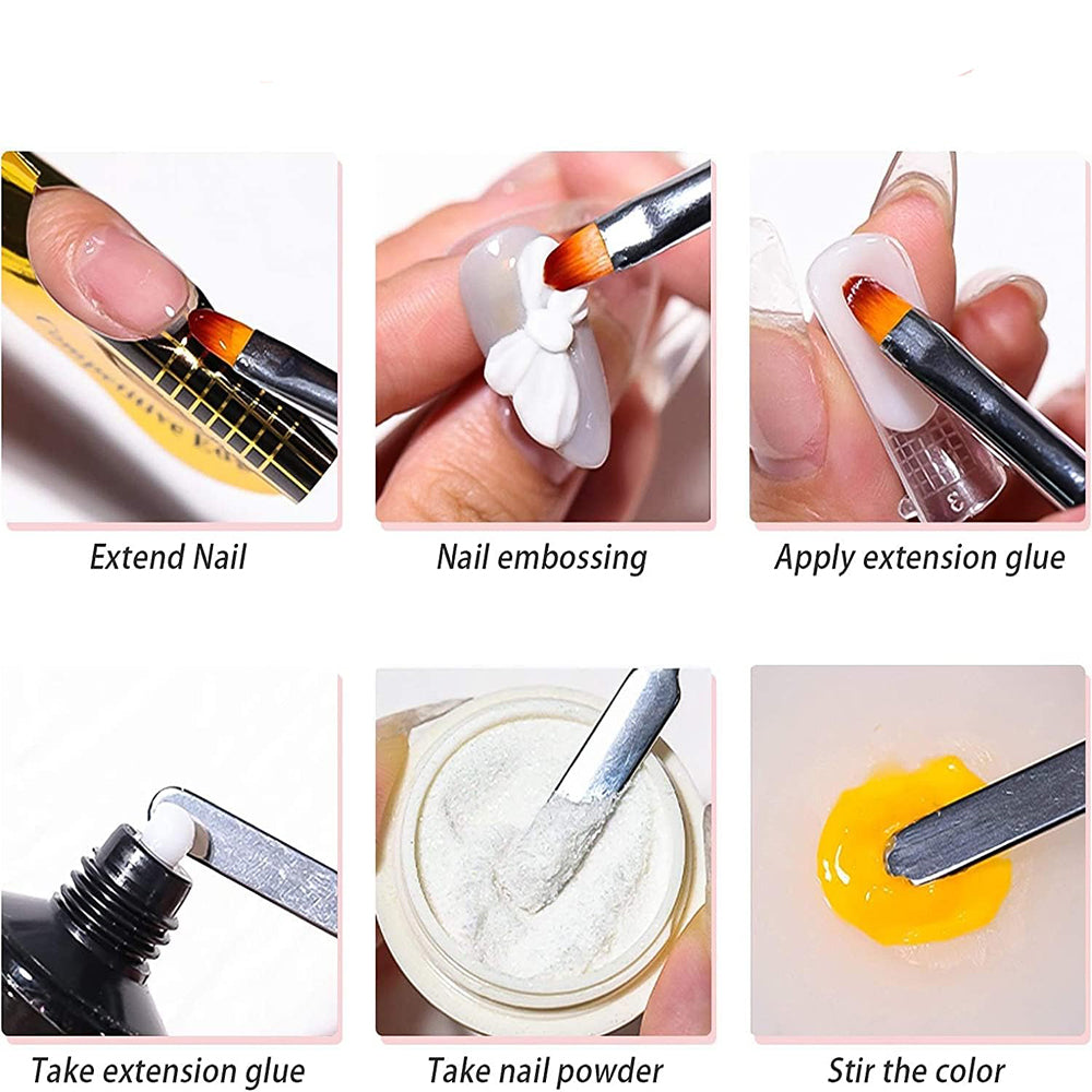 Pinceau Sél. Gel Poly Double Embout 2 EN 1 Design 00274