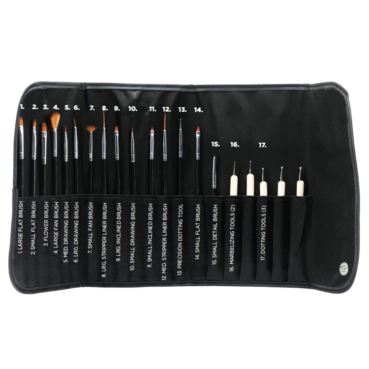 Cuccio Nail Art Brush Set 20pcs CPBR9008 17004