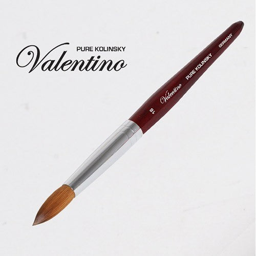Valentino Kolinsky Acrylic Brush Red Cherry Wood #18 NB322