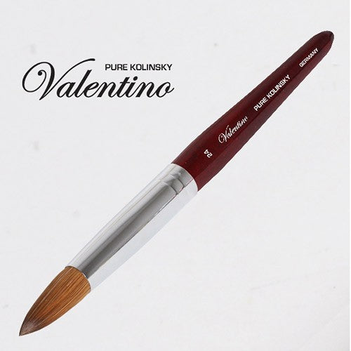 Cọ Acrylic Valentino Kolinsky Gỗ Anh Đào/Đai Chrome 24